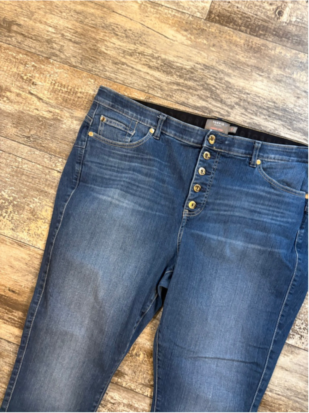 Torrid Bombshell Skinny Jeans 22R Premium Stretch Exposed Button Fly High Rise - Picture 3 of 8